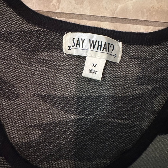 Say What? Cano camouflage print plus size sweater dress 3X. - Picture 2 of 2
